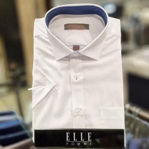 엘르옴므 E253R38571 화이트 기본핏반팔셔츠