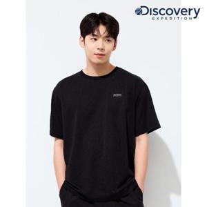 디스커버리 (DXRS7B053_BKS) 프레시벤트 오버핏 워싱 스몰로고 반팔티셔츠 DXNW