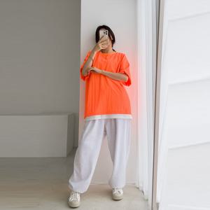 [리빌모아]남여공용 루키 바스락 레이어드 반팔티 5C-TSH-Q010-