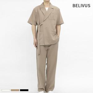 [빌리버스]빌리버스 남자 셋업 BIT128 여름 린넨 자켓 와이드 밴