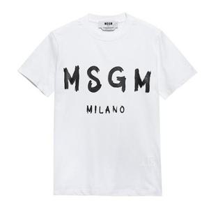 [럭스덕T] MSGM 2000MDM510 200002 01 브러쉬드 로고 반팔티셔츠