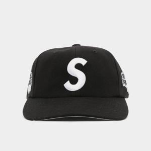 슈프림 25SS 월드 페이머스 S 로고 6패널 공용 볼캡 SS25H23 BLACK