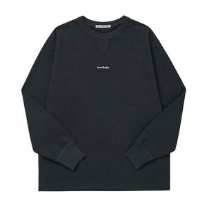 아크네스튜디오 ACNE STUDIOS BI0184 BLACK 스탬프 로고 남성 맨투맨