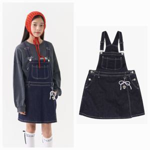 [더데이걸]이뻐도 데님 멜빵 치마반바지TGTH25308