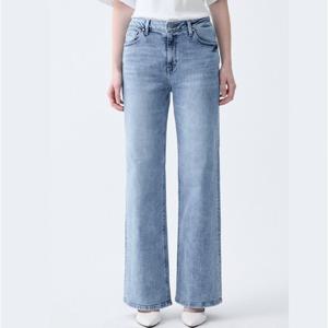 [게스(진)]여성 아웃심 진주 트임 와이드 YP1D6015