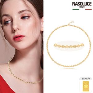 라쏠루체14K 이태리 버블볼 오메가 목걸이+99.99% 순금 골드바
