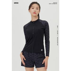 [아레나]  A4BL1PS14 BLK  노블리 레저 집업 래쉬가드 세트