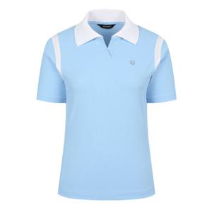[테일러메이드] 25SS 여성 니트 배색 V넥 카라 반팔 티셔츠 TWTPO6146-940