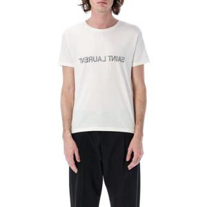 생로랑 반팔 티셔츠 663278Y37AW 9744 WHITE