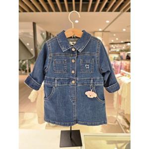 [블루독베이비] 25 FW(NY)블루독 데님 원피스 (45A1440101)돌 선물 조카 청원피스 여아 유아 아가옷 (45A14