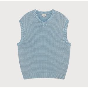 커버낫 공용 스톤 워싱 니트 베스트 B1 CO2502KT06 BL