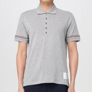톰브라운 MJP193A J0129 035 삼선 트리밍 라이트웨이트 남성 반팔티 메드 그레이