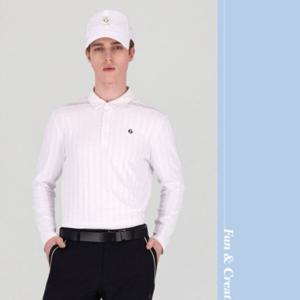 [엘르골프]남성 체크패턴 폴로 티셔츠 6J15205 화이트 02_CC