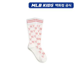[MLB키즈PG] 모노그램 자카드 니삭스 (7FSOMD35N-50IVS)