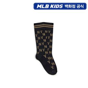 [MLB키즈PG] 모노그램 자카드 니삭스 (7FSOMD35N-50BKS)