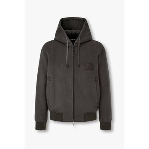 [엠포리오 아르마니][공식] EMPORIO ARMANI 남성 로고 레더 패치 후드 집업 자켓 A515310