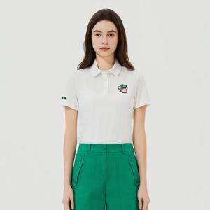 [마틴골프]여성 콜라보 카라 반팔티셔츠 화이트 (QW0EKS20331)