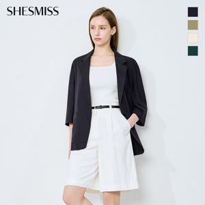 [쉬즈미스] 오버핏 린넨 싱글 자켓_SWWJKO22540