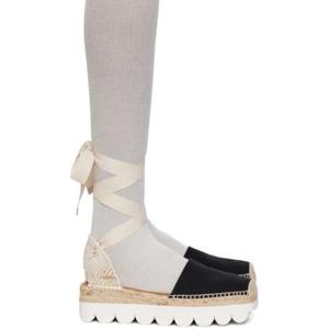 25 FW 마르니 여성 블랙   오프 화이트 슬링백 에스파듀 241379F119004