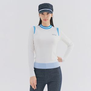 [레노마골프] 여성 PARIS 로고 라운드 니트 RWSRN5206-101