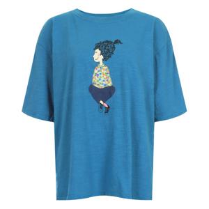 샵앤) 국산 여성 잔디 워싱티 면 반팔 티셔츠 WG-WSH-20629-블루