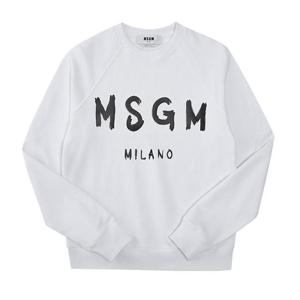 MSGM 2000MDM513 200000 01 브러시드 로고 여성 맨투맨