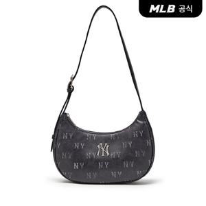 [MLB공식] 25N 클래식 모노그램 빈티지 PU 호보백 NY (Black) 3ABQMV65N
