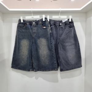 [행텐주니어]풀 밴딩 7부 버뮤다 청바지14530-056-602-10
