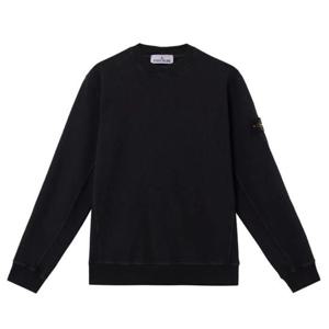 25SS 스톤아일랜드 올드 이펙트 블랙 코튼 맨투맨 K1S156100020 S0060 V0029