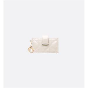 디올 Lady Dior Jasmine 카드 지갑 라떼 S0074OVRB_M030