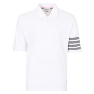25FW MJP136G 07976 100 톰브라운 사선 폴로 화이트 반팔티