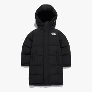 노스페이스 키즈 점퍼 NJ1DQ63S 블랙 익스플로링 하이브리드 다운 코트 롱