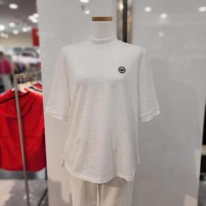 크로커다일레이디 H 폴리 자가드 반넥 티셔츠 CLEMTS220