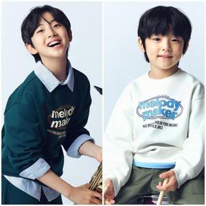 탑텐키즈 MKF3TR1201 남아 더블니트 그래픽 스웨트셔츠
