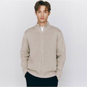 [지오다노] 남자 스텐넥 목넥 이중직 풀집업 니트 055507