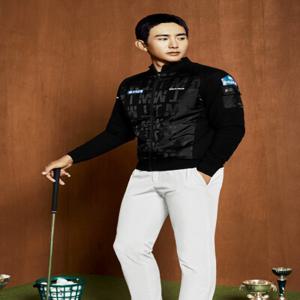 [테일러메이드] 남성 패딩 하이브리드 니트 집업 가디건 TMSCM3231-199