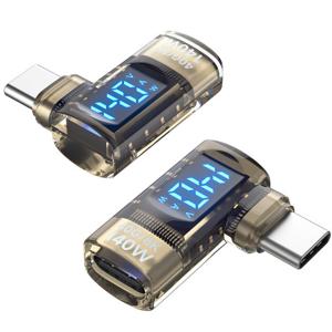 SOOPII  수피 USB4 썬더볼트 호환 C to C타입 40G 8K 140W 전력표시 ㄱ자형 젠더 GD16