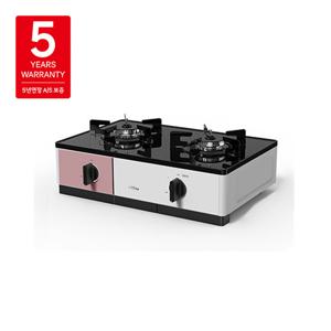 (주)하츠 부띠크 가스레인지 2구 HFG-2383PKAFP (LPG / 핑크)