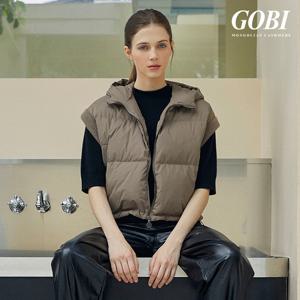 [런칭가 499000원]고비(GOBI) 캐시미어 100 구스다운 후드 베스트