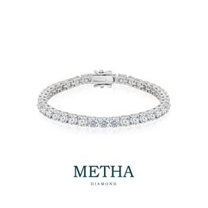 메타다이아몬드 실버925 모이사나이트 테니스 팔찌 1종(총 12.8ct)