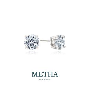 메타다이아몬드 실버925 1캐럿 모이사나이트 귀걸이 1종(총 2.0ct)