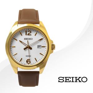 SEIKO 세이코 SUR216P1 정품 남성용 가죽 밴드 시계