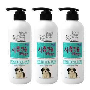 뉴포비스 시츄전용 강아지 샴푸앤린스 550ml × 3개세트