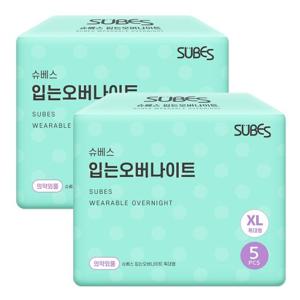 슈베스 입는 오버나이트 팬티형 생리대 특대형 5P - 1+1 (총2팩)