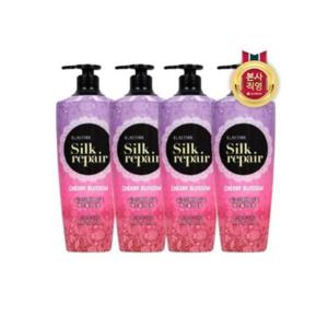 [엘라스틴]엘라스틴 실크리페어 체리블라썸 샴푸 550ML x 4개