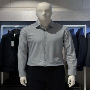 [트루젠]남자 기본핏 그레이스트라이프 이지케어 데일리 긴팔 드레스셔츠 남성 캐주얼 셔츠