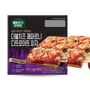 올바르고반듯한 더블치즈 페퍼로니 디트로이트 피자(290G) x 3팩