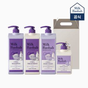 밀크바오밥 세라  헤어바디 4종 선물세트 베이비파우더향