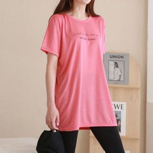 반팔티셔츠 여름 남성 여성 라운드넥 카라 브이넥 바캉스 얇고 신축성좋은 루즈핏 박스 반팔 롱티셔츠