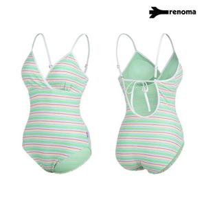 [레노마수영복]여성 스트라이프 모노키니 그린 RN-LS2F914-GN_CA